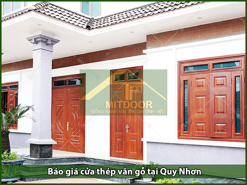 Báo giá cửa thép vân gỗ tại Quy Nhơn