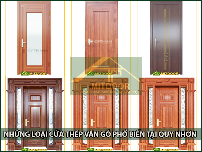 NHỮNG LOẠI CỬA THÉP VÂN GỖ PHỔ BIẾN TẠI QUY NHƠN